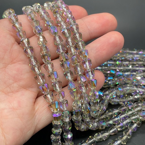 6 мм Стекло Lux, колокольчика, цвет песочный с фиолетовым переливом