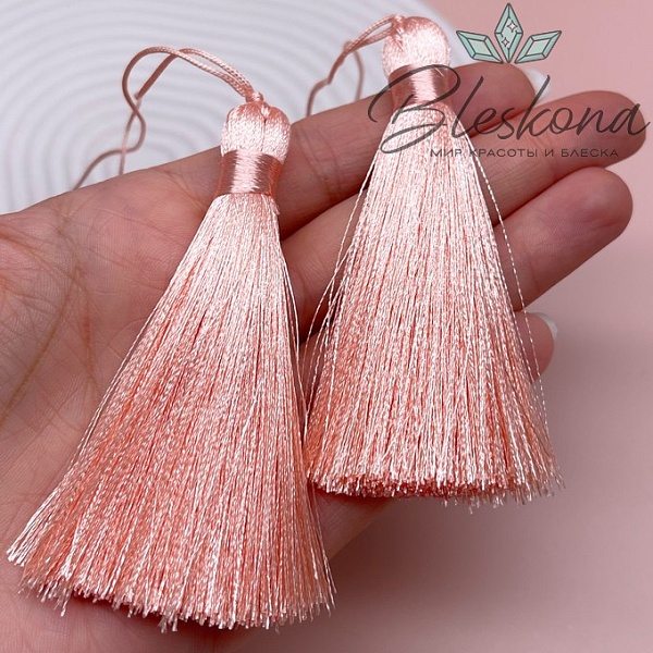 Кисть вискозный шелк Пудровая 8*1 см