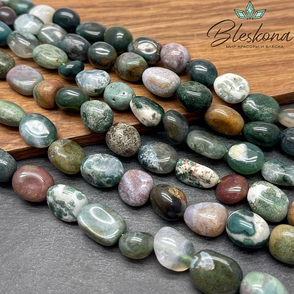 Агат индийский галтовка (13-17)*(11-12) мм