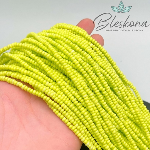 3,4*2 мм Бусины стекло рондель салатовые