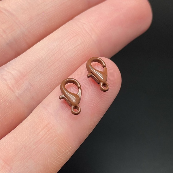 10 мм , Замок круглый  коричневая эмаль