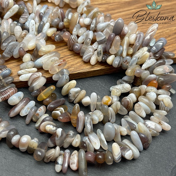 Агат Ботсвана сколы шлифованные 11-18 мм