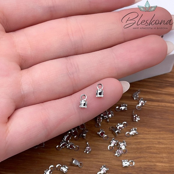 5,5*3 мм Цвет серебро, Концевик с цапами