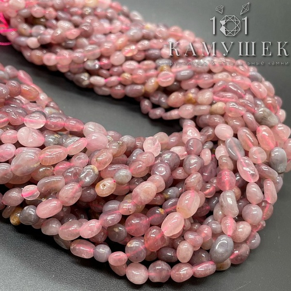 Мадагаскарский розовый кварц галтовка 6-8 мм