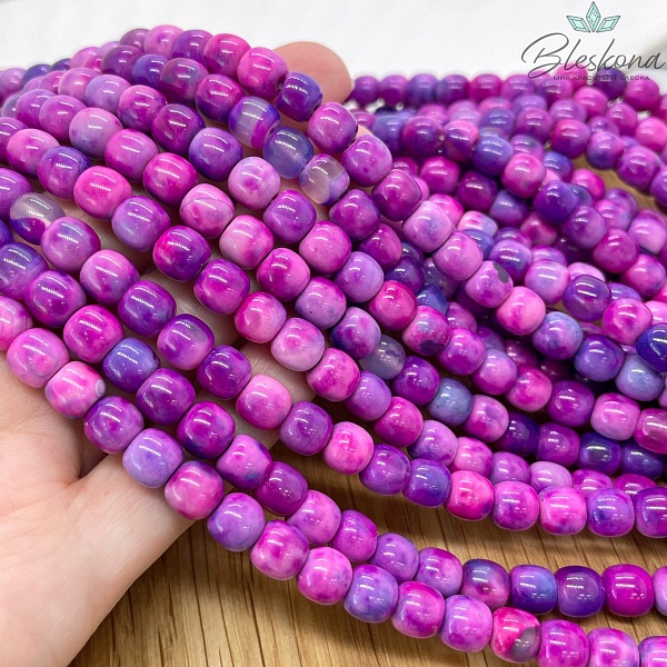 Агат с узором №26 бочата 7*7,5 мм