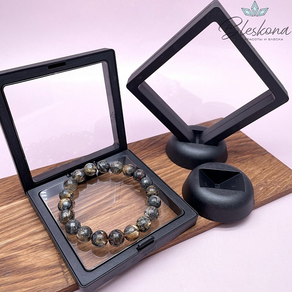 Прозрачный дисплей для украшений черный 9 см