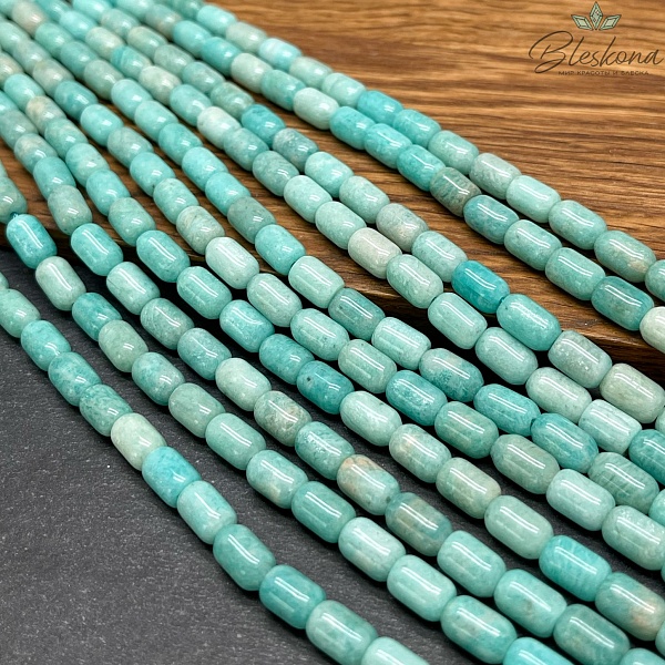 Амазонит бочата 6*9 мм 