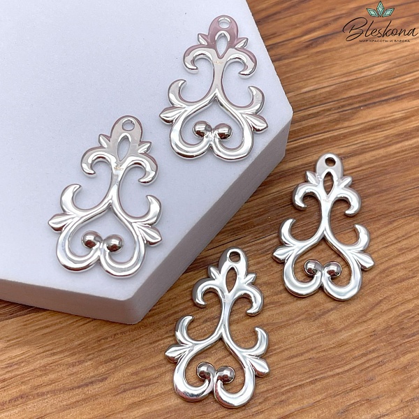 30*20 мм Цвет серебро, Подвеска Этно №3 