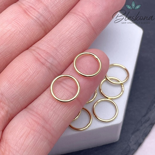 Колечки цвет золото 10*1мм уп. 1гр