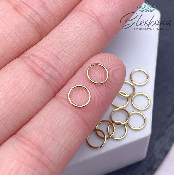 Колечки пакет 1гр зол 6*0,6мм Люкс 