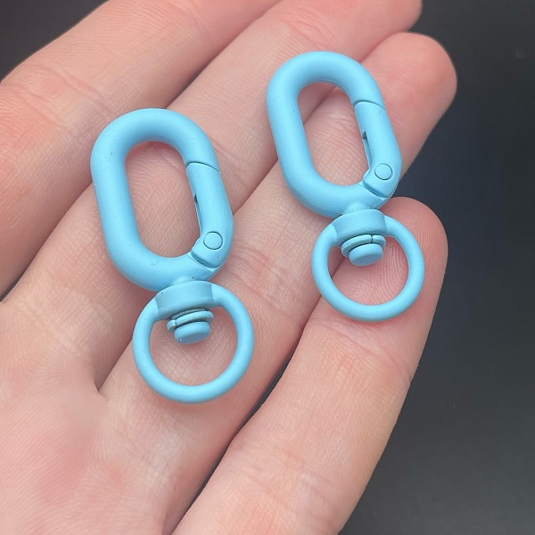 15,7*38мм , Замок крупный голубая  эмаль матовая