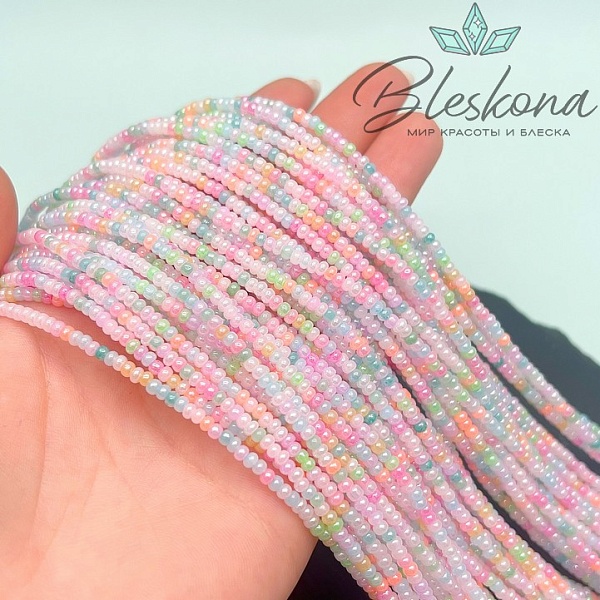 2,5*2 мм Бусины стекло рондель микс №17