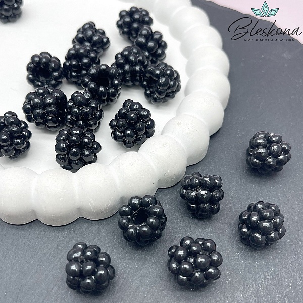 15*14 мм, Бусина  Ежевика глянцевая