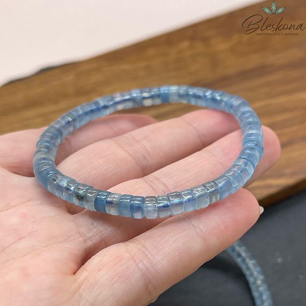 Аквамарин рондель 5 мм сет 18 см