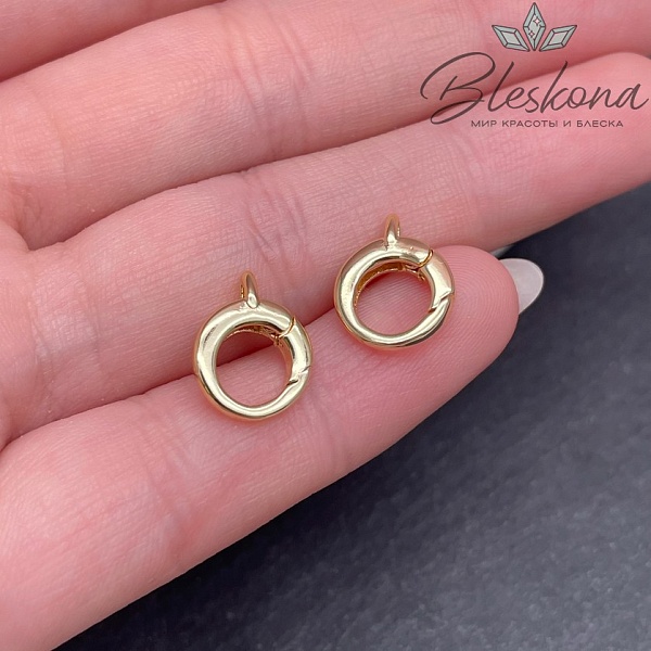 12,5*10 мм Цвет золото, Замок карабин мини