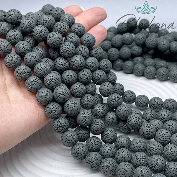 Лава Вулканическая темно- серая 11,5 мм