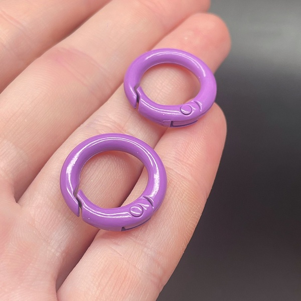 20мм , Замок круг фиолетовая эмаль №2