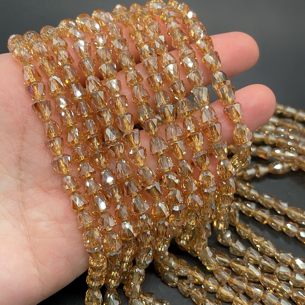 6 мм Стекло Lux,колокольчик, цвет персиковый