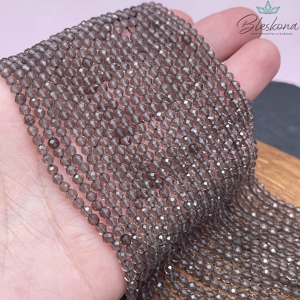 Раухтопаз алмазная огранка 3 мм