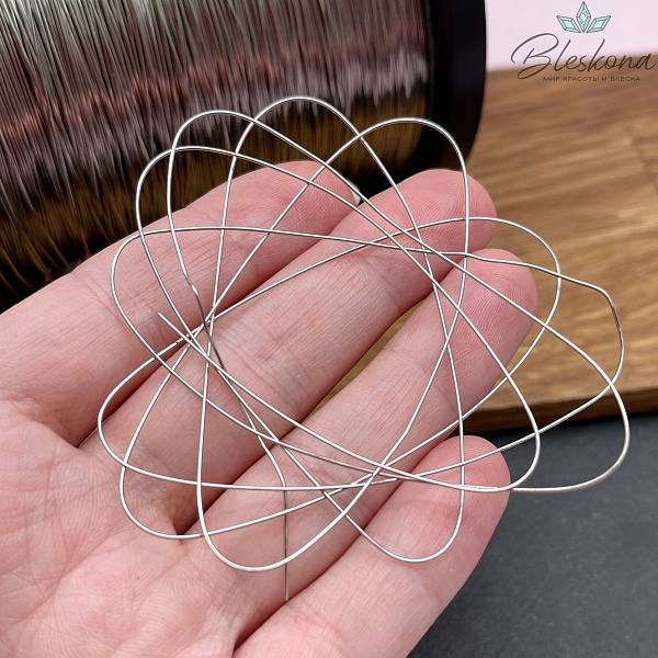 Ювелирная проволока стальная, Цвет серебро 0,5 мм 