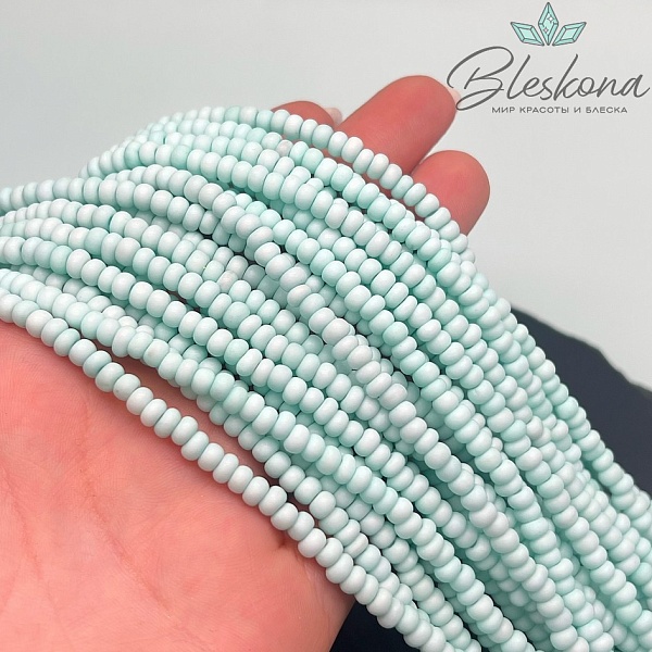 4,2*2,5 мм Бусины стекло рондель мятные