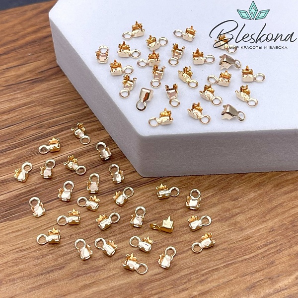 Концевик с цапами, цвет золото 5,5*3мм