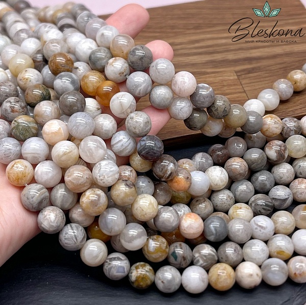 Агат бамбуковый 10 мм