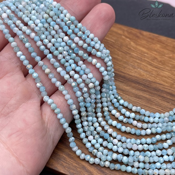 Ларимар алмазная огранка №2 3 мм