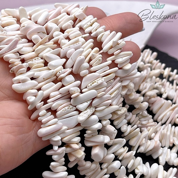 Перламутр нежно-розовый веточки 6-14 мм