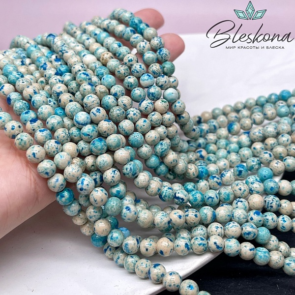 Кальцит голубой тонированный №2 6,5 мм