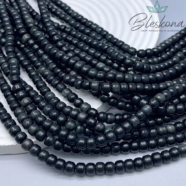 Обсидиан радужный рондель 6*4,5 мм