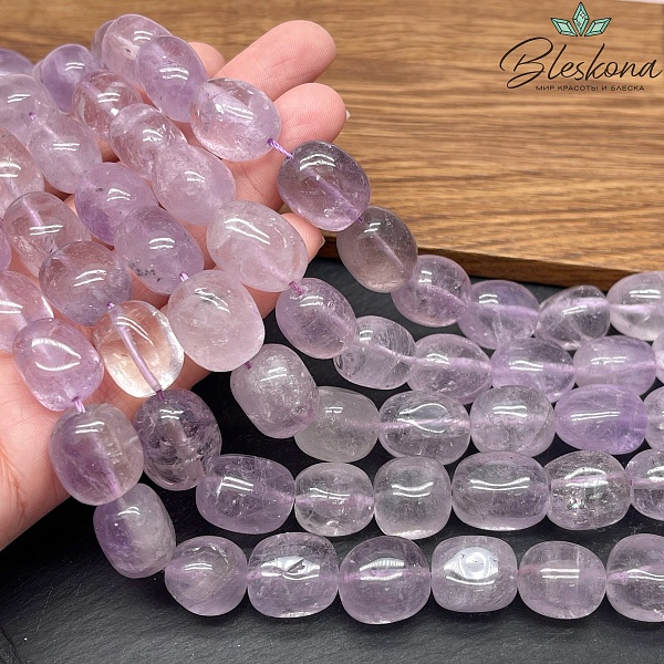 12-15 мм Аметист лавандовый галтовка