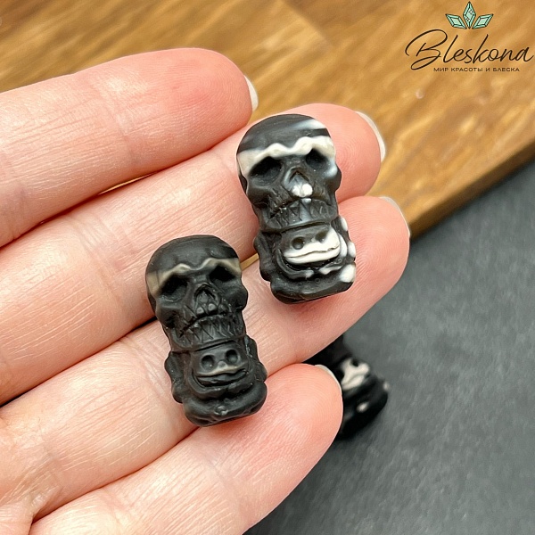 22*11 мм Резная тибетская бусина из Агата №2