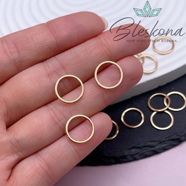 12 мм Цвет золото, Подвеска Кольцо