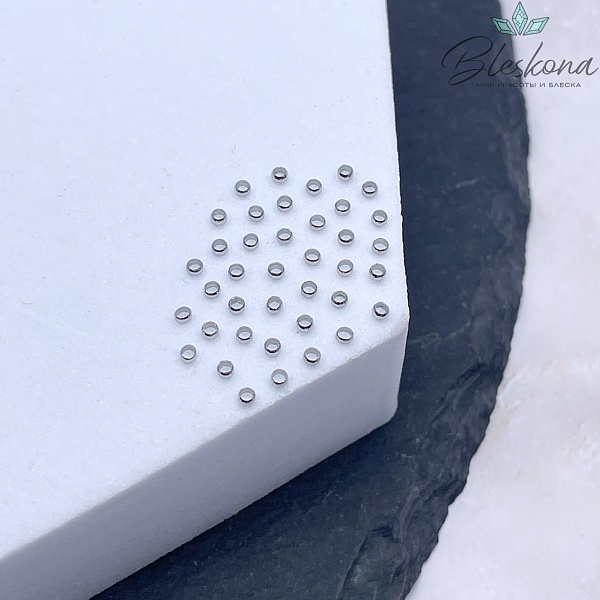 1,5 мм Цвет серебро, Кримпы (зажимные бусины) уп. 10 шт.