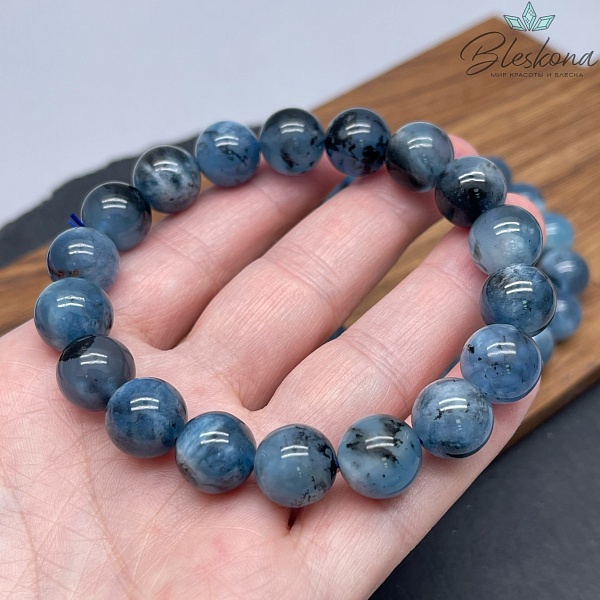 Аквамарин "дикий" 11,5 мм сет №3 20 см 