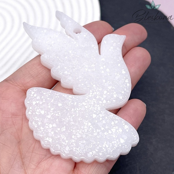 85*52 мм, Подвеска Голубь белый левое крыло