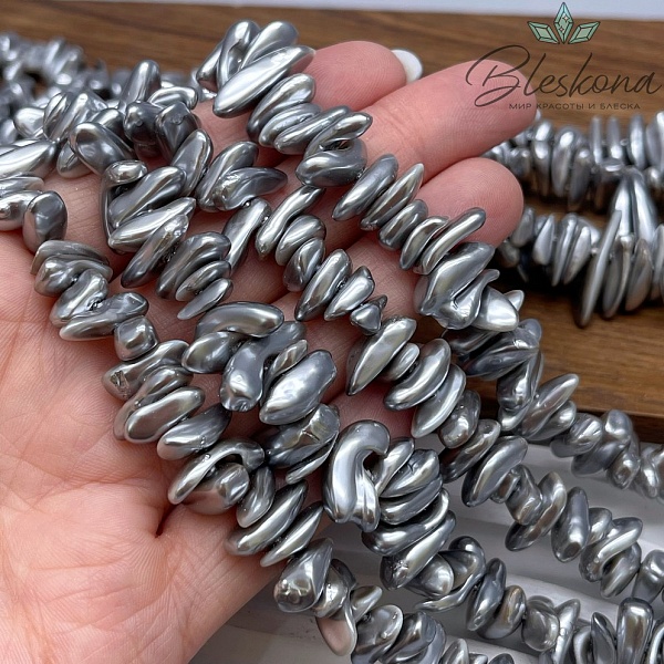 Жемчуг Майорка  крошка серая 10-15 мм