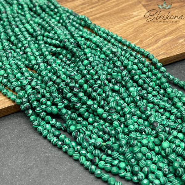 Малахит микроогранка (имитация) 4 мм