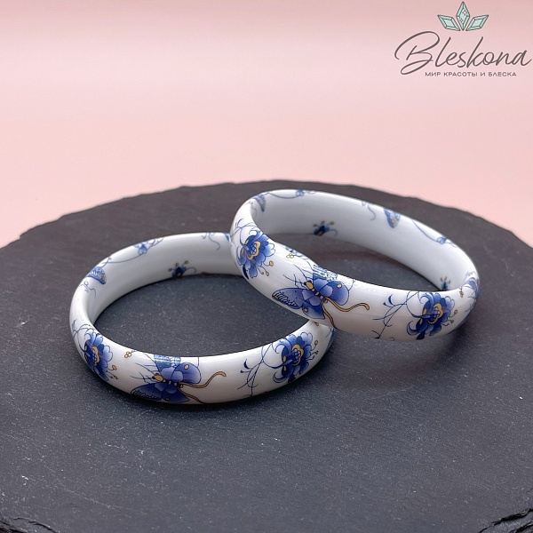 70 мм Браслет Керамика роспись гжель №3