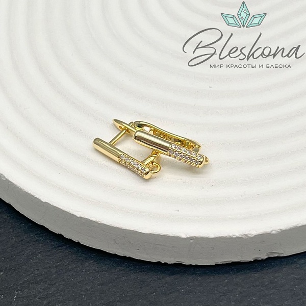 16мм цвет золото Швензы цирконы №16 Люкс