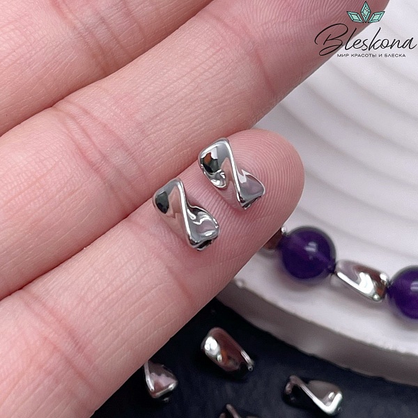 8*4,5 мм Цвет серебро, Бусина Крученая 