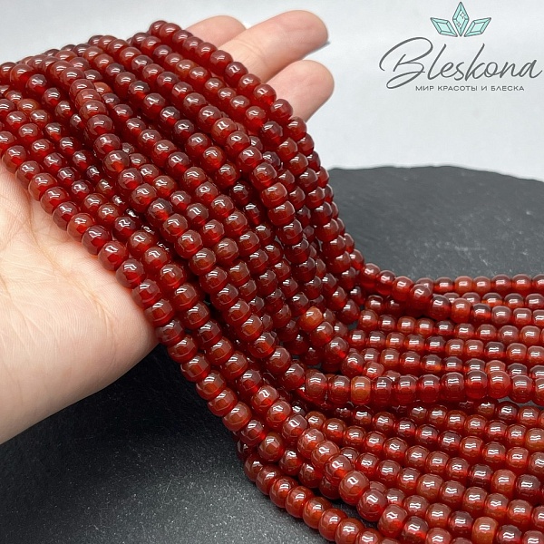 Сердолик рондель 6*4,5 мм