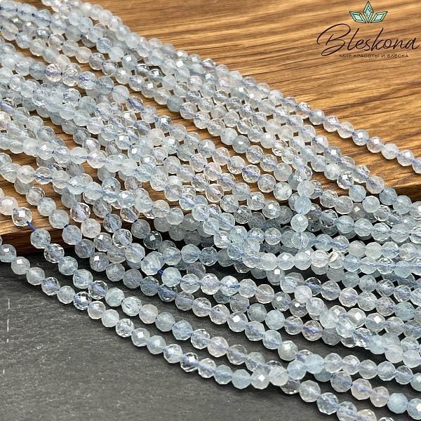 3,5 мм Аквамарин микроогранка №1