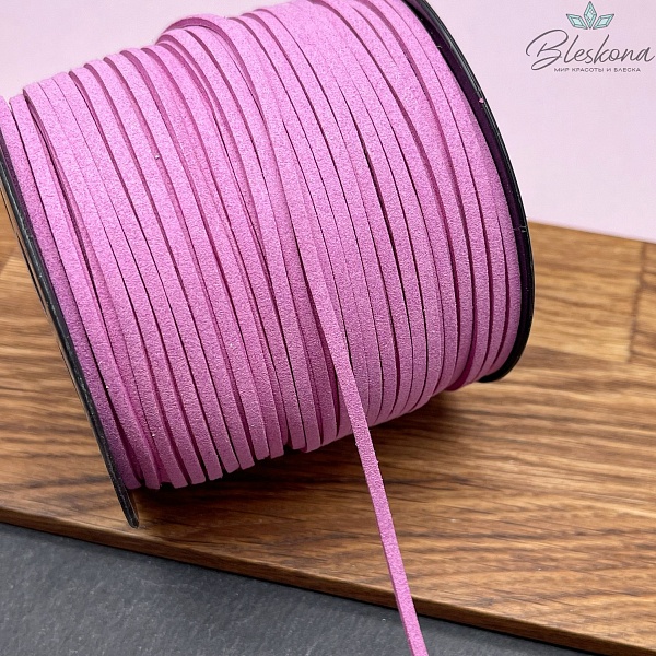 Бархатный шнур фиолетовый 2*1,5мм