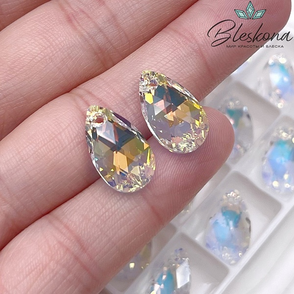 6106 Pear-shaped 16мм Crystal AB  