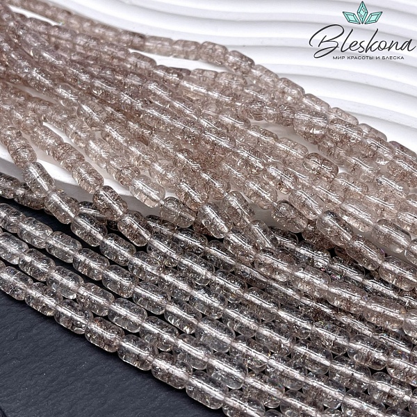 Кварц снежный коричневый бочата 9*6 мм