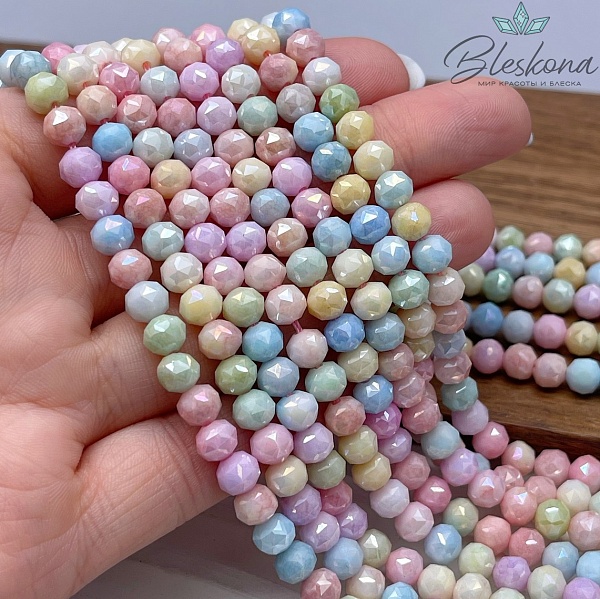 Стекло Lux микс №1 огранка острая  6 мм