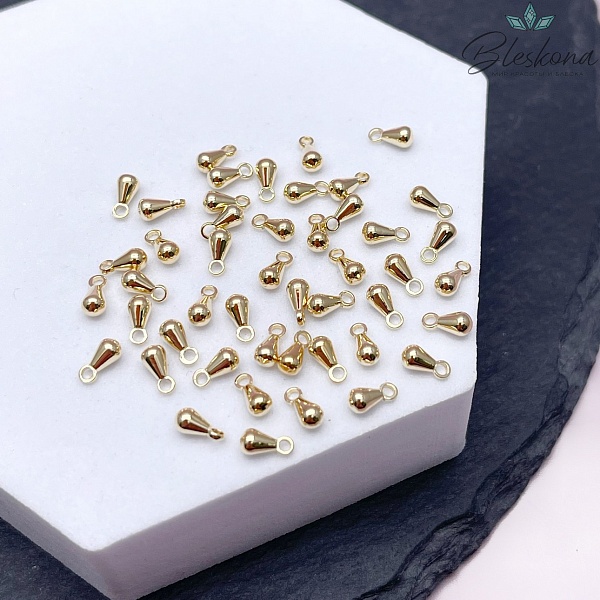 6*2,8 мм Цвет золото, Подвеска капля  