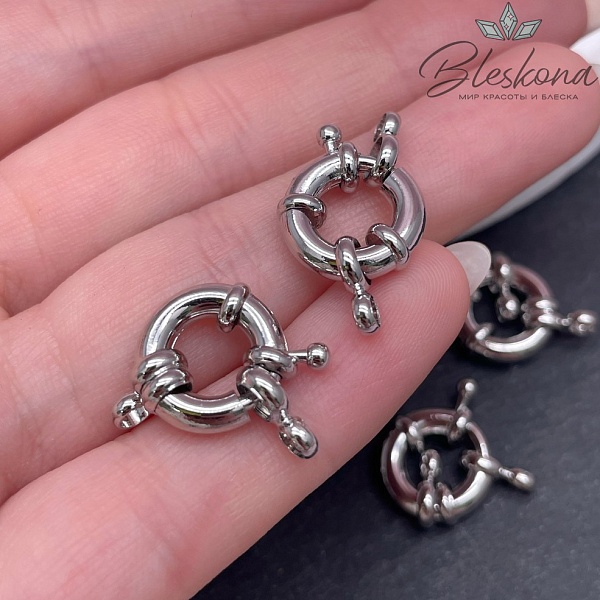 13*3,3 мм Цвет серебро, Замок Штурвал Люкс